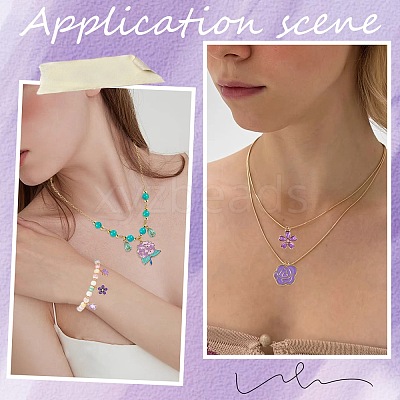 40Pcs 10 Styles Alloy Enamel Pendants ENAM-SC0005-31-1