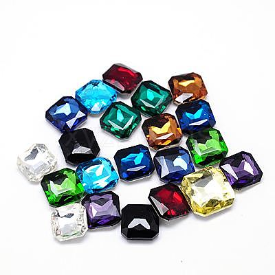 Glass Pointed Back Rhinestone RGLA-A004-23x8mm-M-1