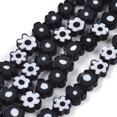 Handmade Millefiori Glass Bead Strands X-LAMP-J035-8mm-01-1