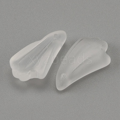 Frosted Glass Pendants GLAA-WH0033-21-1