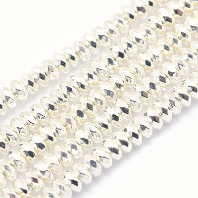 Electroplate Non-magnetic Synthetic Hematite Beads Strands G-L485-06B-S-1
