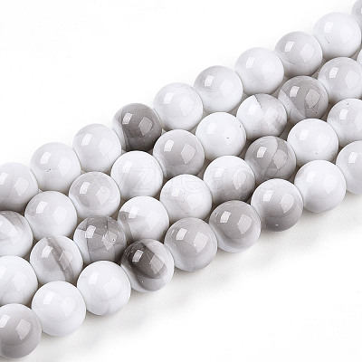 Baking Paint Glass Beads Strands DGLA-N013-10mm-01-1