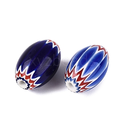Handmade Millefiori Glass Barrel Beads LA-N002-07A-1