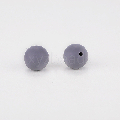 Round Silicone Focal Beads SI-JX0046A-44-1