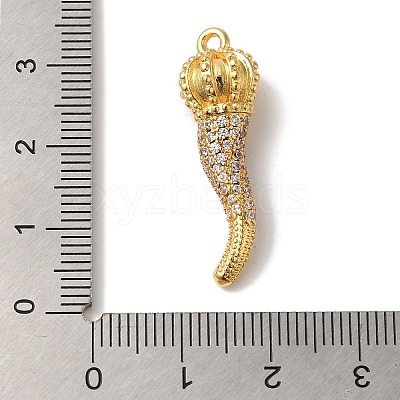 Rack Plating Brass Micro Pave Cubic Zirconia Pendant KK-A229-03E-G-1