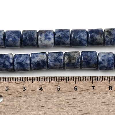 Natural Blue Spot Jasper Beads Strands G-G275-D21-10x10mm-1