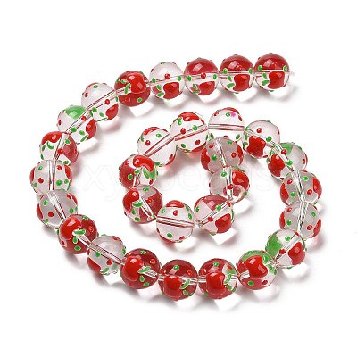 Handmade Glass Enamel Beads Strands LAMP-A001-A09-1
