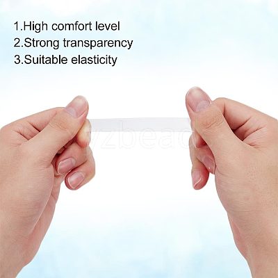 12 Pairs 3 Style Transparent TPU Rubber Shoelace FIND-FG0002-33-1