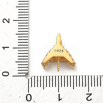 925 Sterling Silver Pave Clear Cubic Zirconia Crown Pendant Bails STER-P068-04G-1