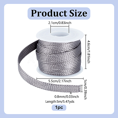 5M 304 Stainless Steel Flat Tinned Braided Wire STAS-UN0064-25-1