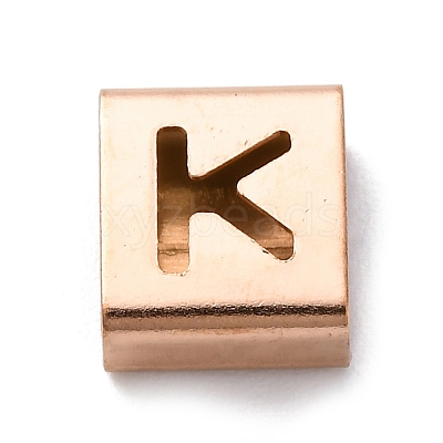 Ion Plating(IP) 304 Stainless Steel Square Slide Charms STAS-L132-17K-RG-1