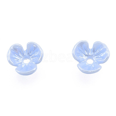 Resin Imitation Pearl Bead Caps X-RESI-N036-01A-01-1