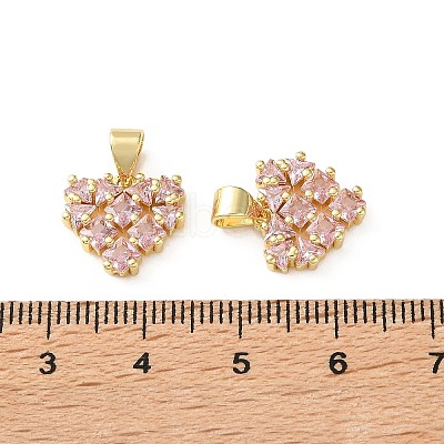 Brass Micro Pave Cubic Zirconia Charms CU-CBA03AF-18A-01-1
