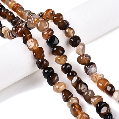 Natural Dyed & Heated Agate Beads Strands G-N342-65A-1