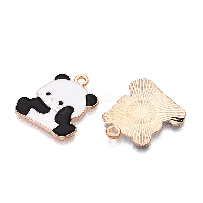 Panda Theme Alloy Enamel Pendants ENAM-T020-34F-1