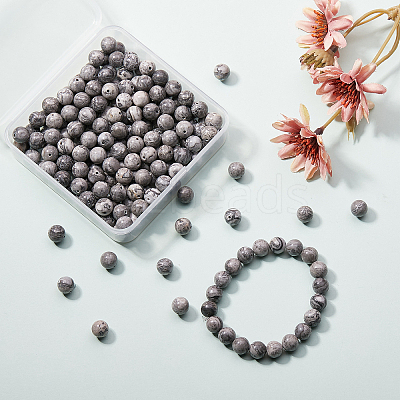 200Pcs Natural Map Stone/Polychrome Jasper/Picasso Stone/Picasso Jasper Beads G-CJ0001-61-1