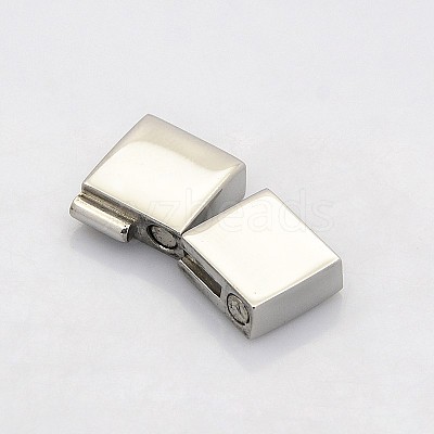 Tarnish Resistant Cuboid 304 Stainless Steel Bayonet Clasps STAS-N042-03-1
