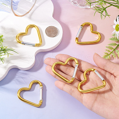 5Pcs Zinc Alloy Spring Gate Rings FIND-TA0009-73G-1