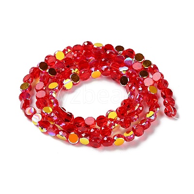 Transparent Electroplate Glass Beads Strands GLAA-Q099-I01-08-1