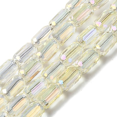 Electroplate Glass Beads Strands EGLA-D031-01-18-1