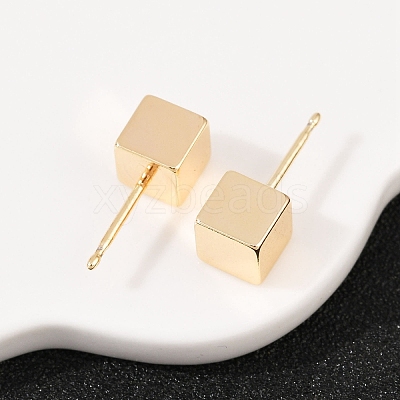 Brass Stud Earrings for Women EJEW-G441-05C-G-1
