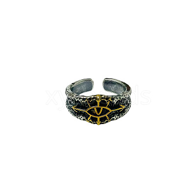 Retro Brass Cuff Open Rings for Men WG9D0D0-02-1