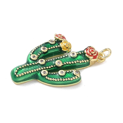 Brass Enamel Pendants X-KK-B155-21G-02-1
