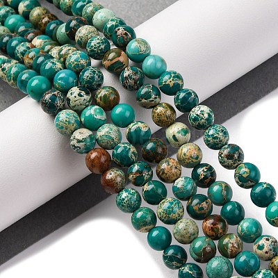 Dyed Natural Regalite/Imperial Jasper/Sea Sediment Jasper Beads Strands G-B124-C02-13-1