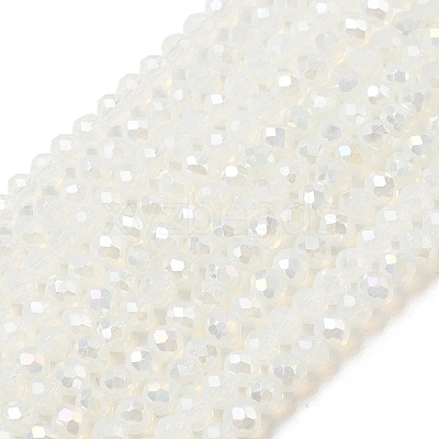 Crystal Glass Rondelle Beads Strands EGLA-F049C-01-1