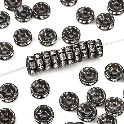 Iron Grade A Crystal Rhinestone Spacer Beads RB-A010-8MM-B-1