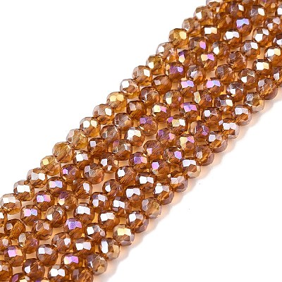 Electroplate Glass Beads Strands EGLA-A044-T2mm-B04-1