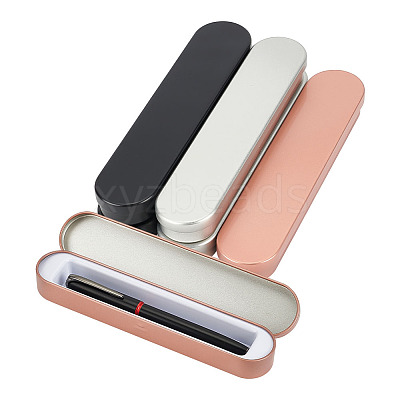 6Pcs 3 Colors Tinplate Tweezers Empty Box with Hinged Lid AJEW-BC0007-11-1