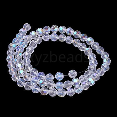 Electroplate Glass Beads Strands EGLA-J042-8mm-AB03-1