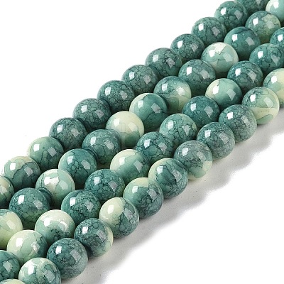 Baking Paint Glass Bead Strands GLAA-H031-01C-07-1