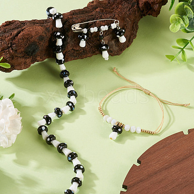 1Strand Handmade Lampwork Beads Strands LAMP-TA0001-84L-1