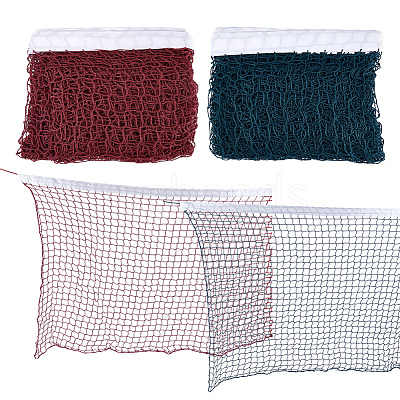 2Pcs 2 Colors Portable Polyester Badminton Net AJEW-NB0006-65-1