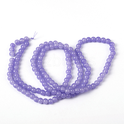 Imitation Jade Glass Beads Strands X-DGLA-S076-6mm-27-1