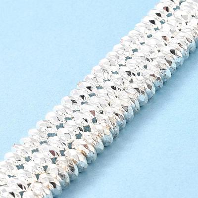 Electroplate Non-magnetic Synthetic Hematite Beads Strands G-L485-06C-S-1