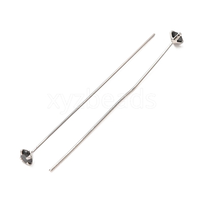 Brass Micro Pave Cubic Zirconia Stud Earring Findings CU-CBA4618-01P-08-1