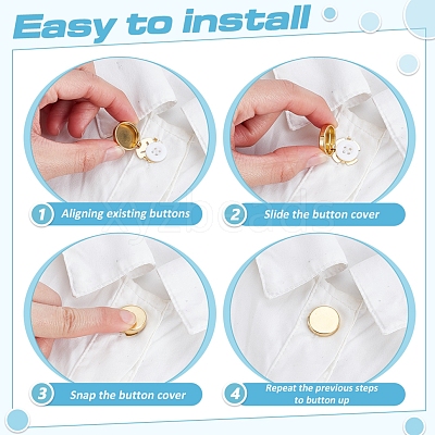 Flat Round Brass Button Covers Settings BUTT-WH0030-73C-1