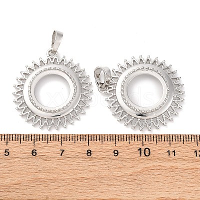Brass Pendant Cabochon Settings KK-U074-17P-1