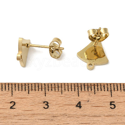 Ion Plating(IP) 304 Stainless Steel Stud Earring Findings STAS-I206-30G-1