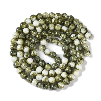 Baking Paint Glass Bead Strands GLAA-H031-01B-14-1