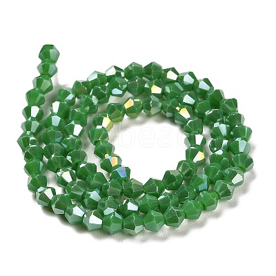 Opaque Solid Color Electroplate Glass Beads Strands X1-GLAA-F029-P4mm-A08-1