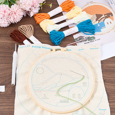 DIY Punch Needle Embroidery Starter Kits for Beginners DIY-WH20013-88A-1