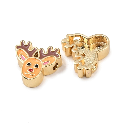 Brass Enamel Beads KK-L255-16G-02-1