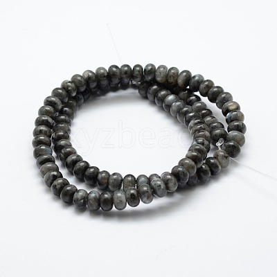 Natural Labradorite Beads Strands G-G665-06-6x4mm-1