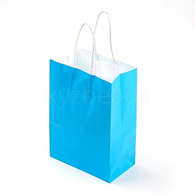 Pure Color Kraft Paper Bags AJEW-G020-A-01-1