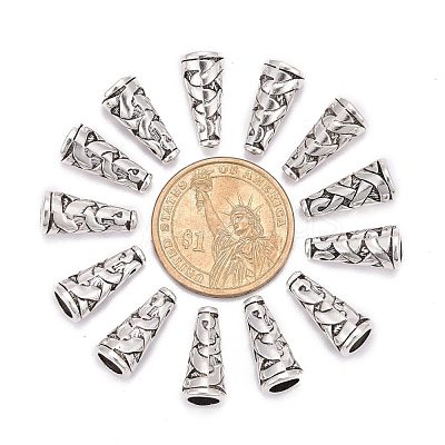 Tibetan Style Alloy Bead Cone X-TIBEB-00821-AS-R-1
