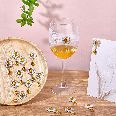 16Pcs Alloy Rhinestone Cabochons ALRI-FG0001-05E-1